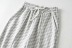 fashion elastic waist lace-up diamond lattice split sports trousers NSHS53255