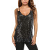 new fashion pure color sequin pullover sling top NSMAN53270