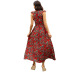 fashion floral high waist sleeveless suspender long dress NSMAN53284