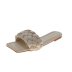 fashio woven leather strap slide sandals NSPE53477