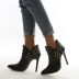new style pointed toe rivets V-mouth high-heeled short boots NSSO53481