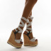 fashion strip leg tie wedge sandals NSSO53491