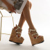 fashion sliver straps wedge sandals NSSO53501