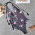 Deep V High Cut Gathered Hanging Neck Lace-up Sexy One-Piece Swimwear NSLUT53724