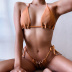 solid color tether sling bikini swimwear NSLUT53953