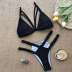 sexy hollow black beach split bikini swimwear NSLUT53947