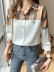 Long-Sleeved Casual Loose Printed Striped Stitching Shirt NSJIM54742