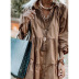 casual loose solid color long-sleeved button shirt dress NSHHF53639