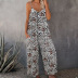 summer new solid color pocket casual jumpsuit NSHHF53693