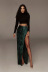 new velvet high slit spring fashion pleated skirt NSHAO53728