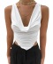 V-neck solid color sexy strapless T-shirt NSHAO53751