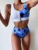 buckle high waist split bikini swimwear NSLUT53944