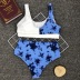 buckle high waist split bikini swimwear NSLUT53944