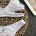 Pure color triangle mesh bikini swimsuit NSLUT53935