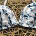 Gradient tie-dye deep V triangle split bikini  NSLUT53929