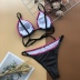 Bikini dividido bikini de traje de baño dividido sexy de color sólido NSLUT53927