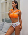 New sexy flower print split bikini swimsuit NSLUT53919