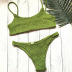 sexy solid color sling triangle bikini swimsuit  NSLUT53904