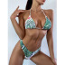 new sexy halter print split three-piece neck strap bikini NSDYS53975