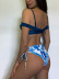 Bikini de un solo hombro dividido ajustado halter con cabestrillo NSDYS53978