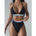 Elastic Backless Sexy Striped High Waist Lace Bikini NSDYS53979