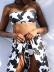 new cow pattern three-piece split hot sale bikini NSDYS53981