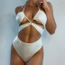 hollow sexy tight-fitting hanging neck strap halter one-piece swimsuit  NSDYS53985
