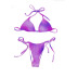 Multicolor Knitted Velvet Lace Split Bikini Swimsuit NSDYS54012
