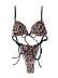 Open Back Sexy Split Leopard Print Lace Bikini NSDYS54016