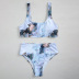 new backless tie-dye printed split swimsuit  NSDYS54022