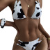 new chain sexy backless split cow printing bikini  NSDYS54032