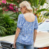 Summer new style square neck pullover casual halter short-sleeved T-shirt NSLM54034