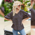Summer print pullover drawstring floral five-point sleeve loose T-shirt  NSLM54045