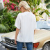 Summer new solid color simple white loose T-shirt  NSLM54048
