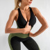 striped yoga new solid color elastic seamless set  NSZJZ54068