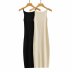 wholesale solid color knitted suspender Slim mid-length dress NSAM54106