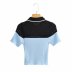 wholesale summer contrast color small waistless knitted pullover T-shirt NSAM54111