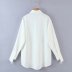 nueva moda al por mayor de primavera solapa camisa blanca top NSAM54126