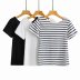 wholesale new open back U-shaped round neck short sleeve T-shirt NSAM54131