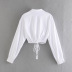 new fashion wholesale spring white gloss strappy blouse  NSAM54132