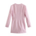 nueva moda al por mayor primavera vestido anudado rosa NSAM54136