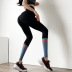 contrast color hip-lifting high-waist fitness pants  NSRMA54189