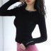 long-sleeved cotton tight yoga tops  NSRMA54206