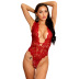 seamless lace see-through sling deep V one-piece underwear NSMAL54235