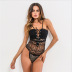 seamless sheer lace cross-lace breast-supporting one-piece underwear NSMAL54239