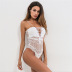 seamless sheer lace cross-lace breast-supporting one-piece underwear NSMAL54239