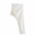 solid color folds linen asymmetric long skirt  NSAM54259