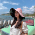 outdoor travel sunshade big brim bows decor fisherman hat  NSCM54362