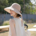 sombrero de lavabo de moda de ala ancha de viaje al aire libre de color sólido NSCM54369