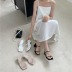 fashion solid color thick heeled sandals NSHU54448